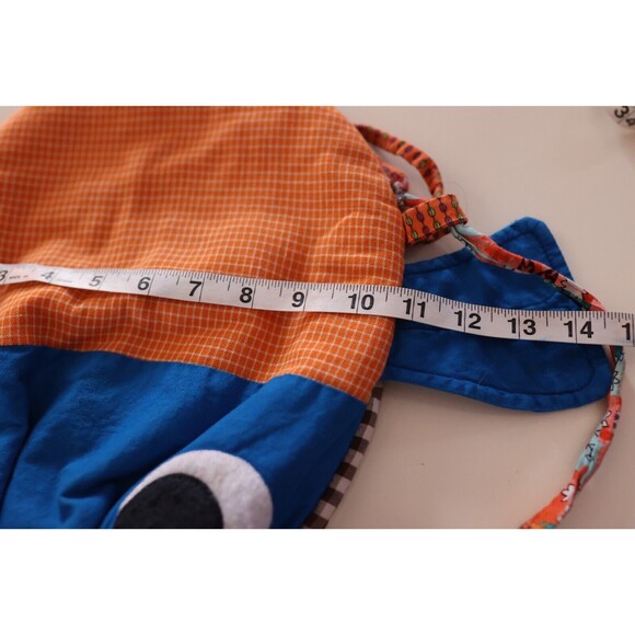 Hand Made Quilt Style Fish Purse Bag Drawstring Backpack Hippy Eclectic Quirky - Picture 3 of 11